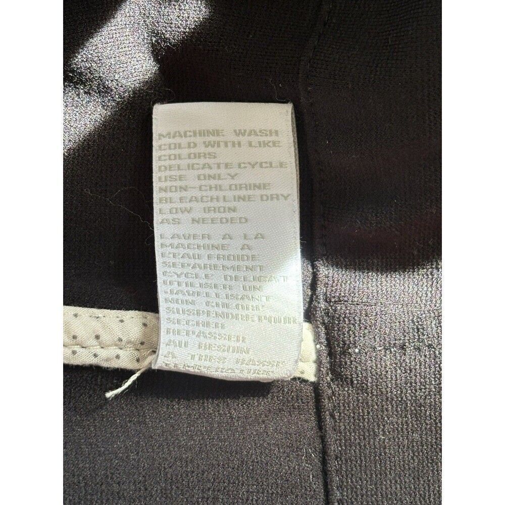 Anthropologie Black Ponte Knit Shift Dress Button Back Pleated Cap Sleeve Small - Picture 7 of 8